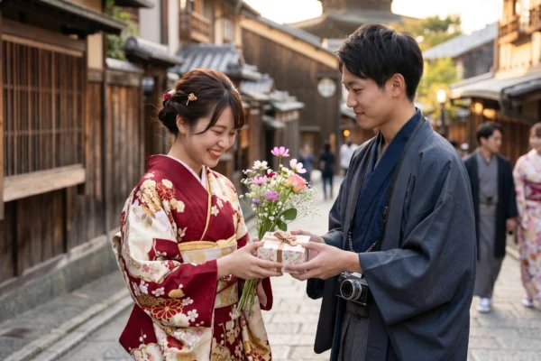 着物姿で祝う京都の誕生日デート｜サプライズとバースデーフォトで贈る特別な一日