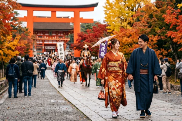 着物で巡る時代祭り｜京都御所から平安神宮へ歩く秋の大人デートプラン